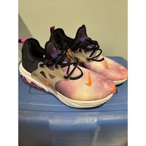 Men Nike React Presto PRM Galaxy Shoe Black/Total Orange 10.5